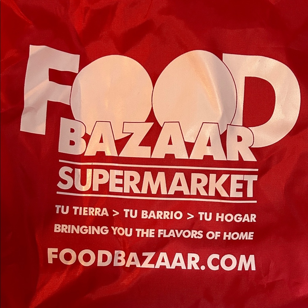 Red Food Bazaar Drawstring Backpack - Picture 2 of 4